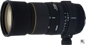 Sigma's APO 135 - 400mm F4.5 - 5.6 DG lens. Courtesy of  Sigma, with modifications by Michael R. Tomkins. Click for a bigger picture!