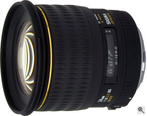 Sigma's 24mm F1.8 EX DG Aspherical Macro lens. Courtesy of  Sigma, with modifications by Michael R. Tomkins. Click for a bigger picture!