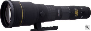 Sigma's APO 300-800mm F5.6 EX DG HSM lens. Courtesy of  Sigma, with modifications by Michael R. Tomkins. Click for a bigger picture!
