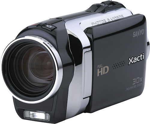 Sanyo's Xacti VPC-SH1 dual camera offers HD video and four megapixel still imaging. Photo provided by Sanyo North America Corp. Click for a bigger picture!