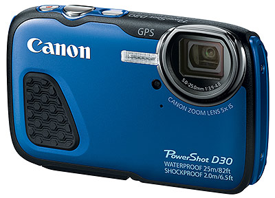 Canon D30 Review - front quarter view
