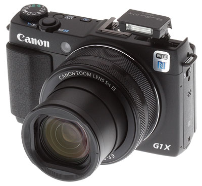 Canon G1 X II Review -- 3/4 shot with flash