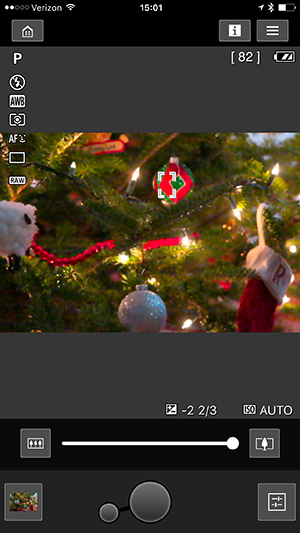 Canon G5X Field Test -- Wireless App Screenshot