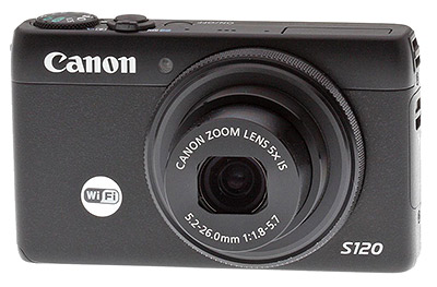 Canon S120 review -- Front quarter view