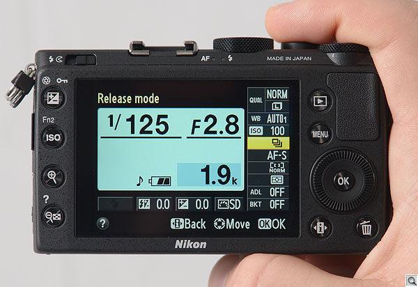 Nikon Coolpix A review -- In hand with display