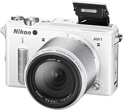 Nikon AW1 Review -- Front quarter view