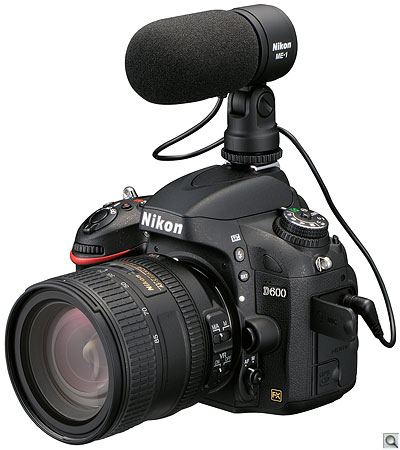 Nikon D600 with optional ME-1 external mic