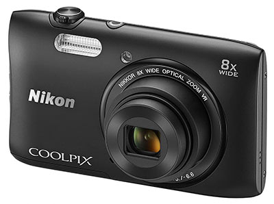 Nikon S3600 review - front quarter view
