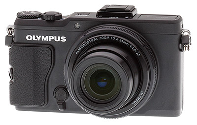 Olympus XZ-2 review: Front quarter view
