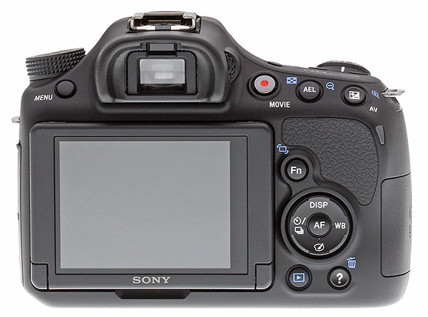 Sony A58 review -- Rear view