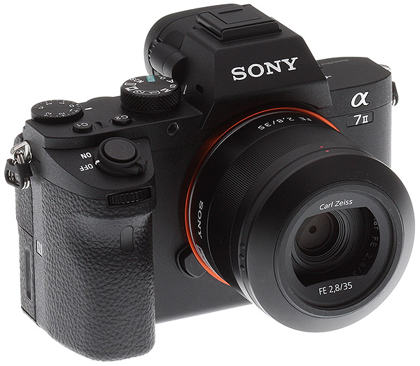 Sony A7II Review -- front top view with FE 24-70 F4 lens