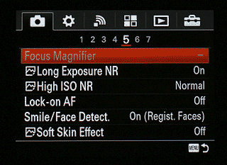 Sony A7 Review -- Focus Magnifier menu option