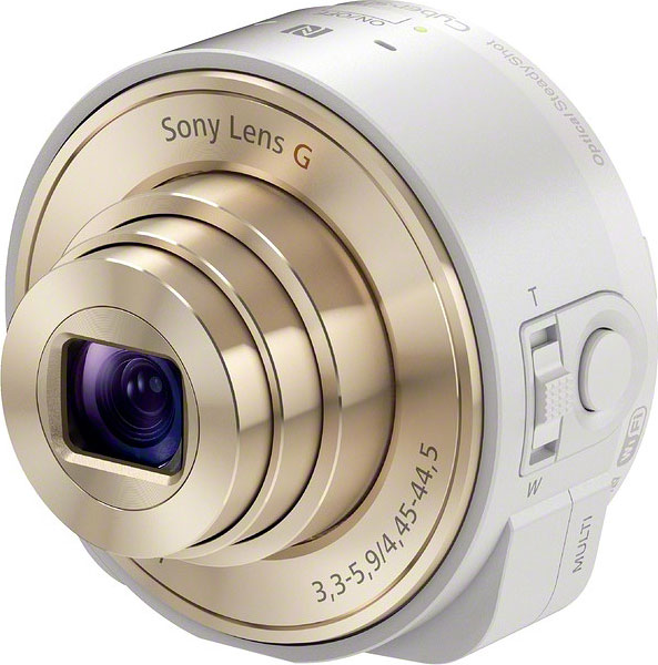 Sony QX10 review -- White and gold version