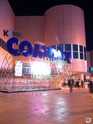 The Comdex Fall 2000 logo outside the Las Vegas Convention Center... Copyright (c) 2000, Michael R. Tomkins, all rights reserved. Click for a bigger picture!