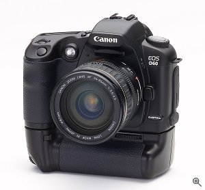 Canon's EOS D60 digital camera. Courtesy of Canon Inc., with modifications by Michael R. Tomkins. Click for a bigger picture!
