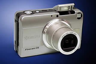 Kyocera's FineCam S5 digital camera. Courtesy of Kyocera Germany, with modifications by Michael R. Tomkins.