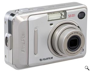 Fujifilm's FinePix A500 digital camera. Courtesy of Fujifilm, with modifications by Michael R. Tomkins. Click for a bigger picture!