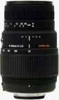 Sigma's 70-300mm F4-5.6 DG MACRO lens for Nikon. Courtesy of Sigma, with modifications by Michael R. Tomkins.