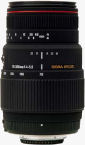 Sigma's APO 70-300mm F4-5.6 DG MACRO lens for Nikon. Courtesy of Sigma, with modifications by Michael R. Tomkins.