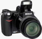 Nikon's Coolpix 8800 digital camera. Courtesy of Nikon, with modifications by Michael R. Tomkins.