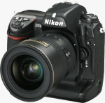 Nikon's D2X digital camera. Courtesy of Nikon, with modifications by Michael R. Tomkins.