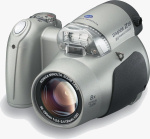 Konica Minolta's DiMAGE Z20 digital camera. Courtesy of Konica Minolta, with modifications by Michael R. Tomkins.