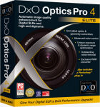 DxO's Optics Pro 4 Elite packaging. Courtesy of DxO Labs, with modifications by Michael R. Tomkins.