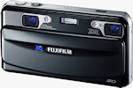 Fujifilm's FinePix REAL 3D W1 digital camera. Photo provided by Fujifilm Europe.