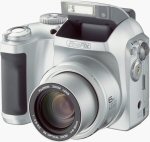 Fuji's FinePix S3000 digital camera. Courtesy of Fuji Israel, with modifications by Michael R. Tomkins. Click for a bigger picture!