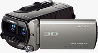 Sony's HDR-T10 3D camcorder. Photo provided by Sony Electronics Inc.