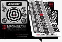 The LensAlign MkII, shown assembled with the standard 10.5-inch ruler attached. Rendering provided by Michael Tapes Design.