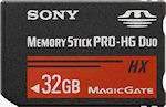 Sony's Memory Stick PRO-HG Duo HX card in 32GB capacity. Photo provided by Sony Sony Electronics Asia Pacific Pte Ltd.