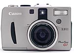 Canon's PowerShot G1 digital camera, front view.  Copyright (c) 2000, The Imaging Resource.  All rights reserved.