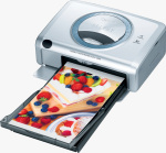 Canon's SELPHY CP600 dye sublimation photo printer. Courtesy of Canon, with modifications by Michael R. Tomkins.