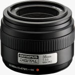 Olympus' Zuiko 35mm f3.5 lens. Courtesy of Olympus, with modifications by Michael R. Tomkins.