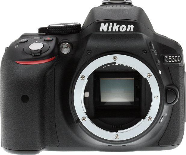 The Nikon D5300, the latest version of the entry-level camera, on the  microscope