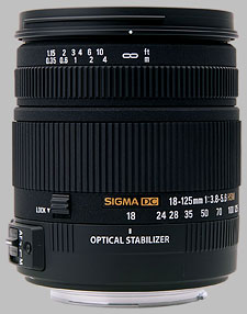image of the Sigma 18-125mm f/3.8-5.6 DC OS HSM lens