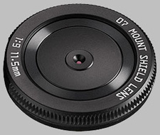 image of the Pentax Q 11.5mm f/9 07 Mount Shield Lens lens